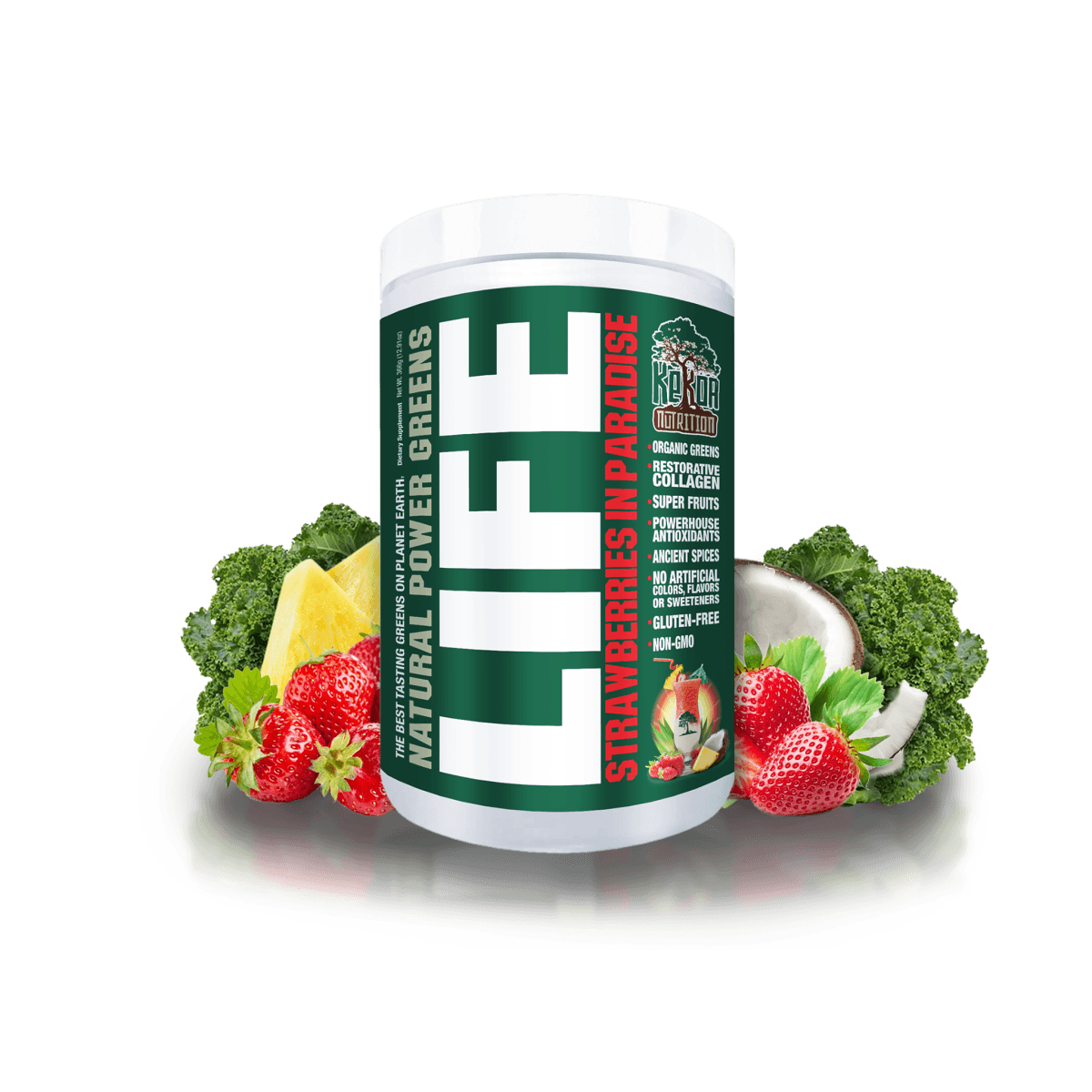 LIFE Natural Power Greens - Strawberry