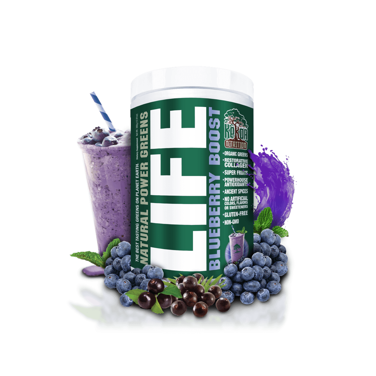 LIFE Natural Power Greens - Blueberry